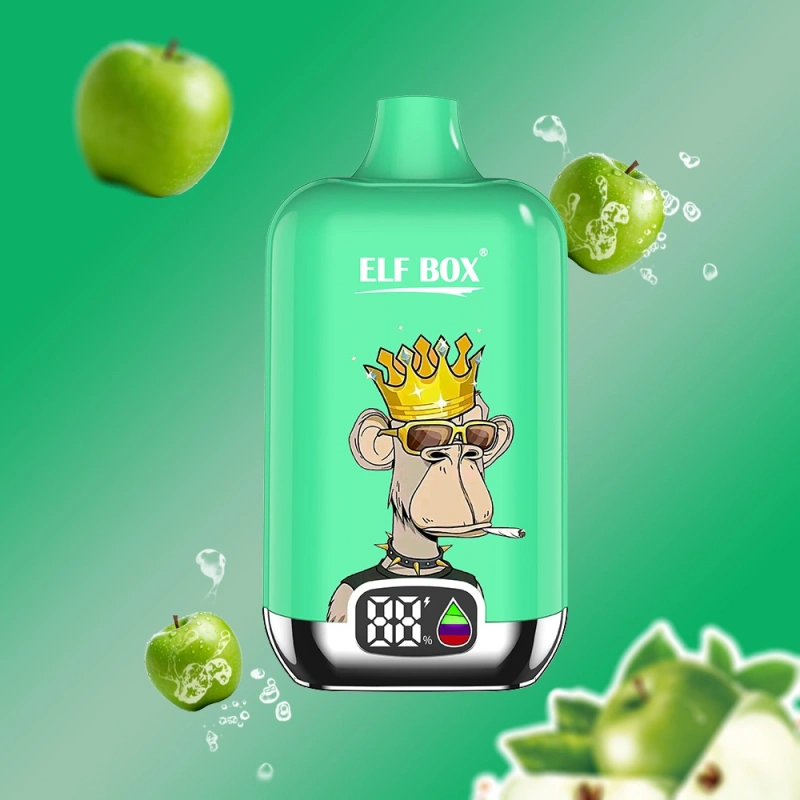 ELF BOX Digital 12000 Puffs Disposable E Cigarettes Vaper 0% 2% 3% 5% 25ml Prefilled Pod 0.8ohm Mesh Coil 500mah Rechargeable Battery Puff 12k Pen