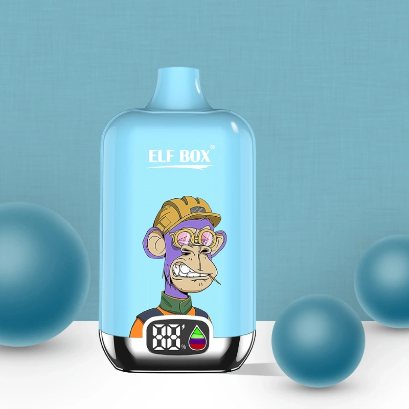 ELF BOX Digital 12000 Puffs Disposable E Cigarettes Vaper 0% 2% 3% 5% 25ml Prefilled Pod 0.8ohm Mesh Coil 500mah Rechargeable Battery Puff 12k Pen