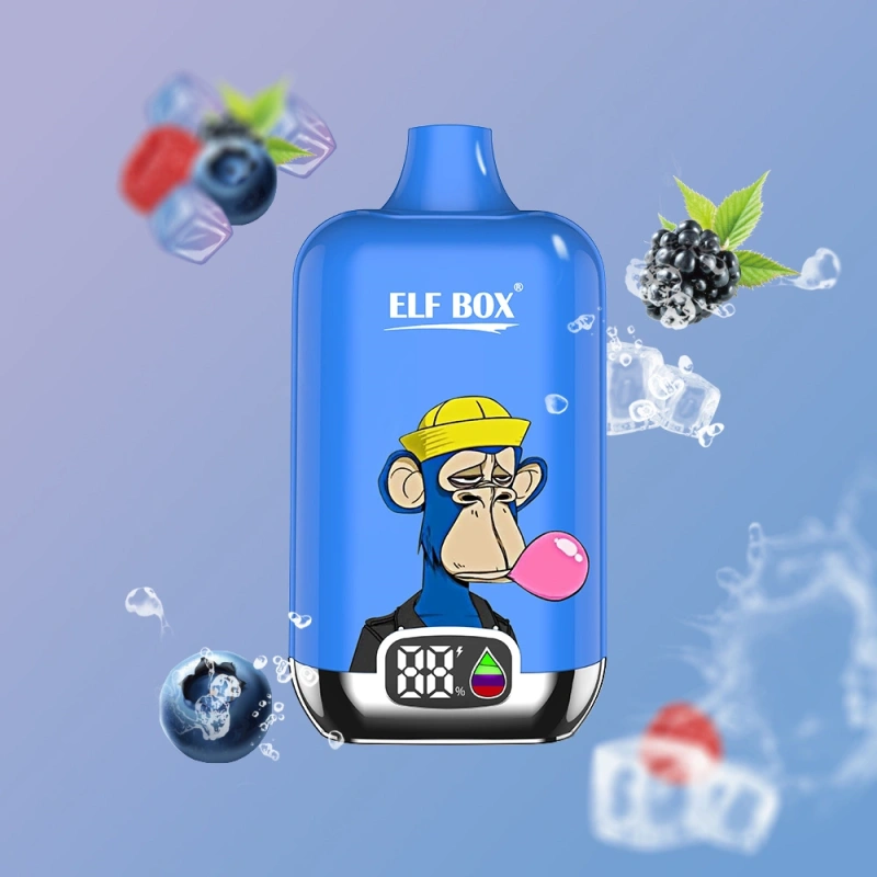 ELF BOX Digital 12000 Puffs Disposable E Cigarettes Vaper 0% 2% 3% 5% 25ml Prefilled Pod 0.8ohm Mesh Coil 500mah Rechargeable Battery Puff 12k Pen