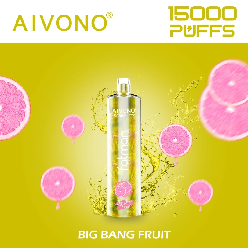 AIVONO Fatman Puff 15k 15000 Puffs Vape Disposable Electronic Cigarettes 0% 2% 3% 5% 20ml Prefilled Pod Mesh Coil 600mah Rechargeable Battery Pen