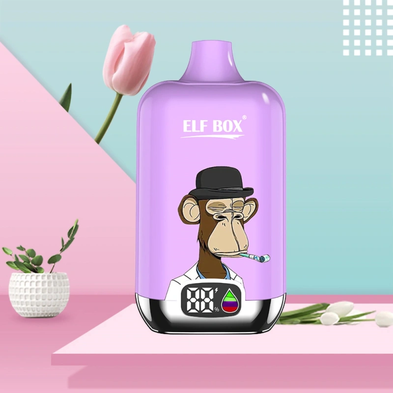 ELF BOX Digital 12000 Puffs Disposable E Cigarettes Vaper 0% 2% 3% 5% 25ml Prefilled Pod 0.8ohm Mesh Coil 500mah Rechargeable Battery Puff 12k Pen