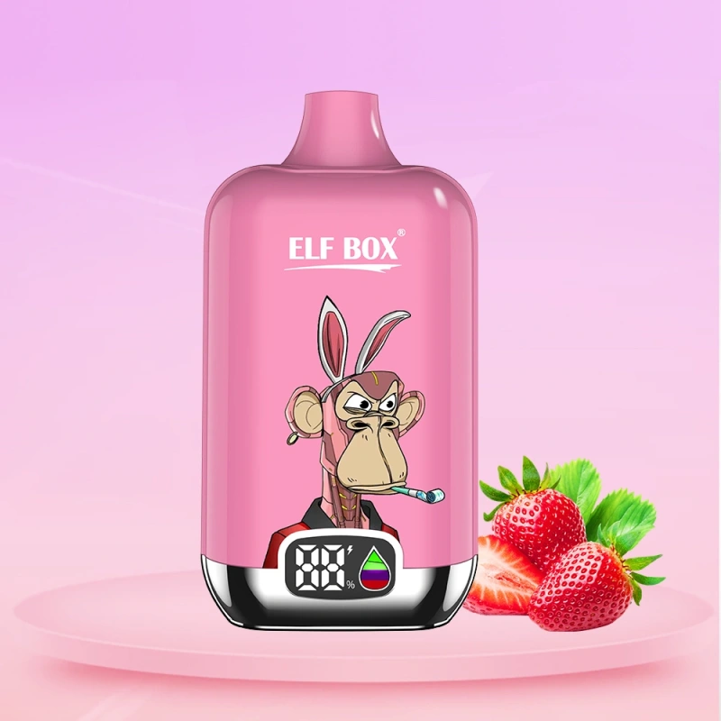 ELF BOX Digital 12000 Puffs Disposable E Cigarettes Vaper 0% 2% 3% 5% 25ml Prefilled Pod 0.8ohm Mesh Coil 500mah Rechargeable Battery Puff 12k Pen