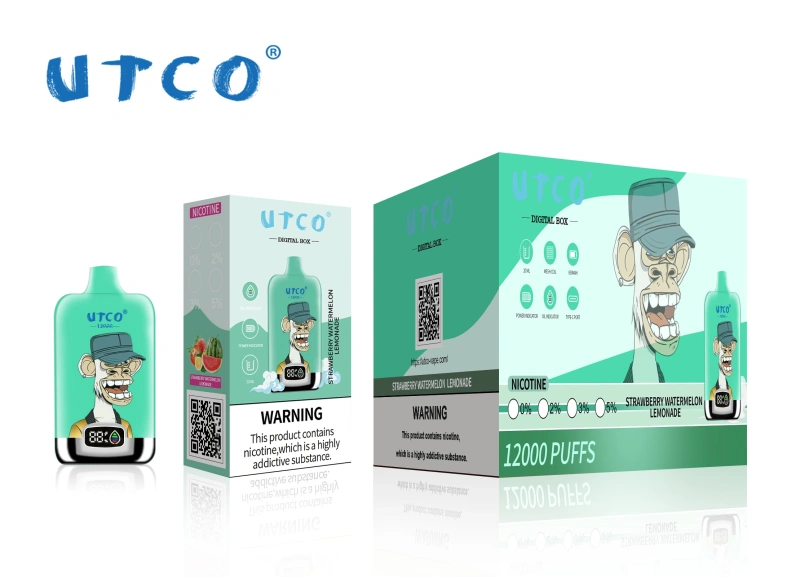 UTCO Tornado Digital Box 12000 Puffs Disposable Vape E Cigarettes Puff 12k 20ml Prefilled Pod 850mah Rechargeable Battery 20 Flavors 0% 2% 3% 5% Pen Minimum Order 100pcs