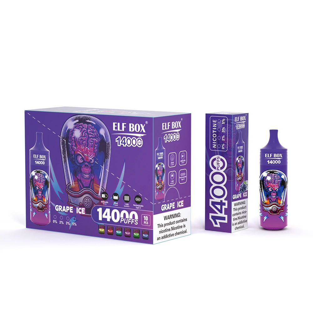 ELF BOX 14000 Puffs Disposable E Cigarettes Vape Puff 14k Prefilled Pod