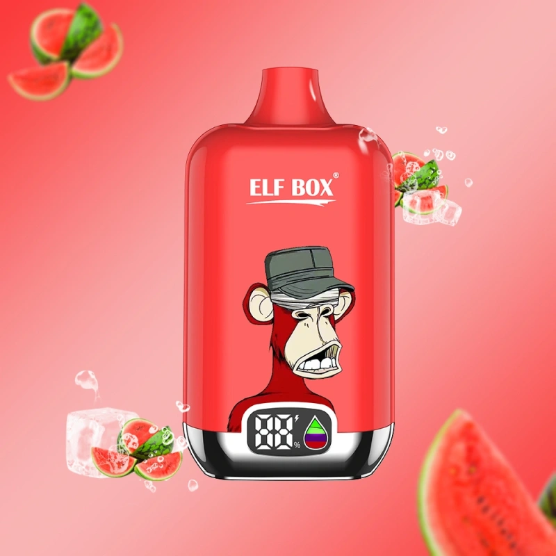 ELF BOX Digital 12000 Puffs Disposable E Cigarettes Vaper 0% 2% 3% 5% 25ml Prefilled Pod 0.8ohm Mesh Coil 500mah Rechargeable Battery Puff 12k Pen
