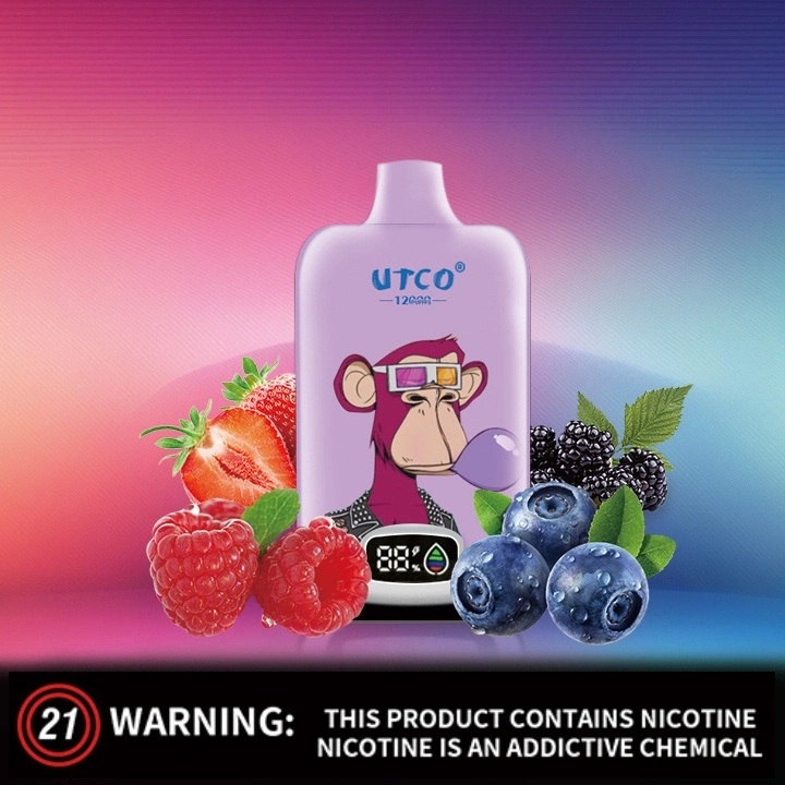 UTCO Tornado Digital Box 12000 Puffs Disposable Vape E Cigarettes Puff 12k 20ml Prefilled Pod 850mah Rechargeable Battery 20 Flavors 0% 2% 3% 5% Pen Minimum Order 100pcs