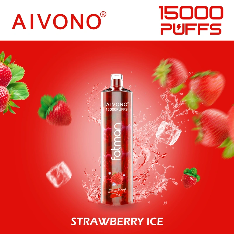 AIVONO Fatman Puff 15k 15000 Puffs Vape Disposable Electronic Cigarettes 0% 2% 3% 5% 20ml Prefilled Pod Mesh Coil 600mah Rechargeable Battery Pen