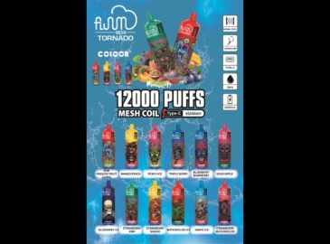 Fluum Box Tornado 12000 Puffs Disposable Electronic Cigarettes Vape Puff 12k 0% 2% 3% 5% 20ml Prefilled Pod 1.1ohm Mesh Coil 650mah Rechargeable Pen