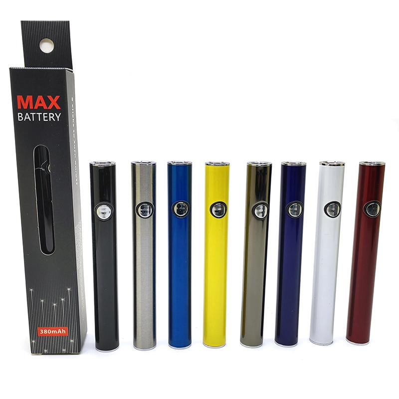Max Battery Preheat 380mAh Variable Voltage Vape Batteries Pen With Charger For 510 Thread Cartridges