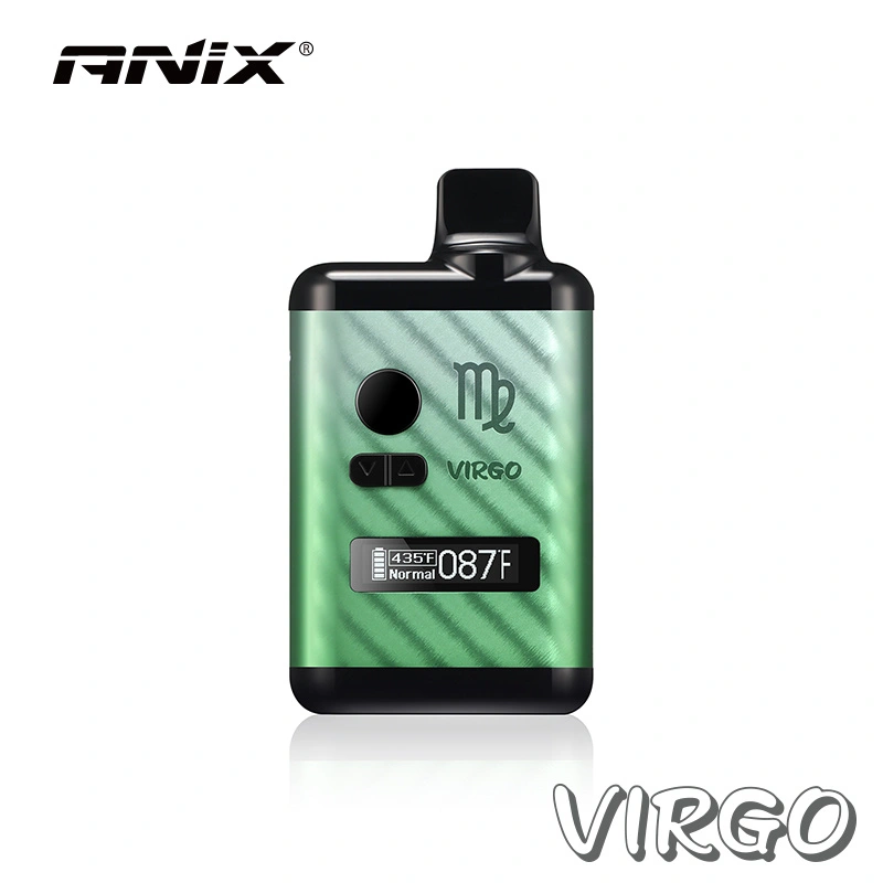 ANIX Virgo Kit Built-in 18400 High discharge Lithium Battery 1300mah Dry Herb Vaporizer LCD Screen 0.91' OLED Sceen E-cigarette Kit Vape Pen