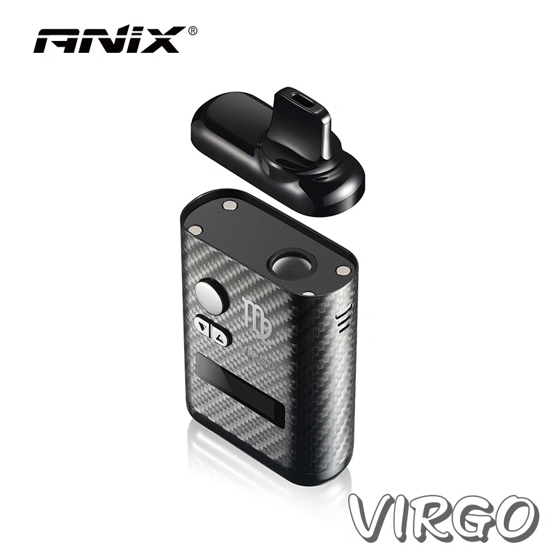 ANIX Virgo Kit Built-in 18400 High discharge Lithium Battery 1300mah Dry Herb Vaporizer LCD Screen 0.91' OLED Sceen E-cigarette Kit Vape Pen