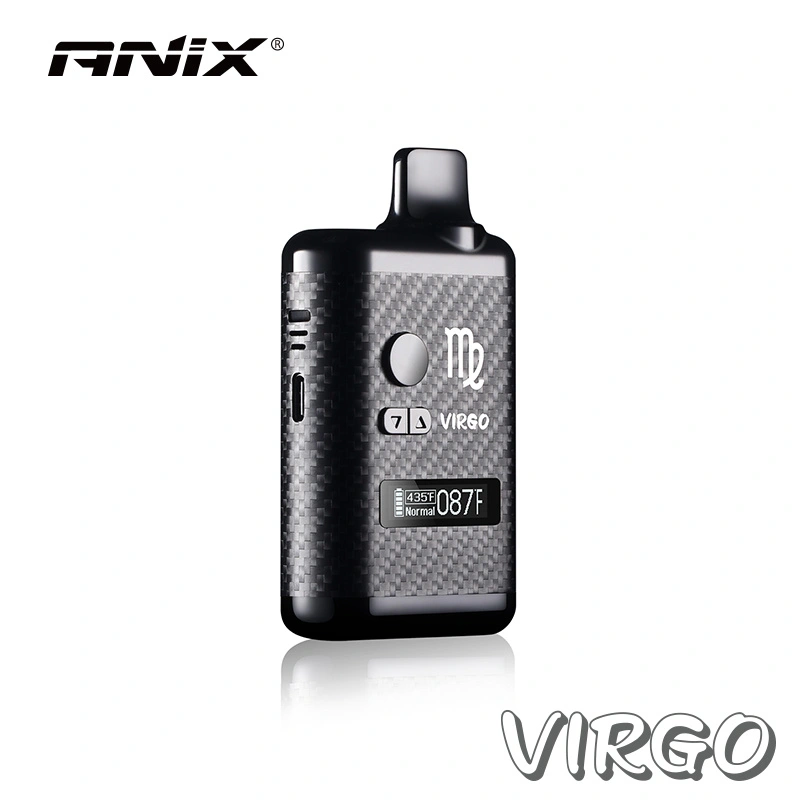 ANIX Virgo Kit Built-in 18400 High discharge Lithium Battery 1300mah Dry Herb Vaporizer LCD Screen 0.91' OLED Sceen E-cigarette Kit Vape Pen