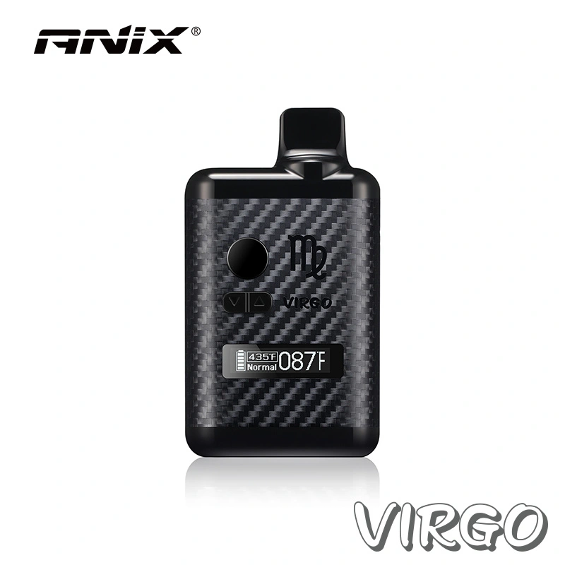 ANIX Virgo Kit Built-in 18400 High discharge Lithium Battery 1300mah Dry Herb Vaporizer LCD Screen 0.91' OLED Sceen E-cigarette Kit Vape Pen