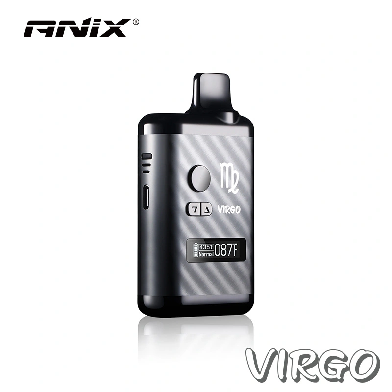 ANIX Virgo Kit Built-in 18400 High discharge Lithium Battery 1300mah Dry Herb Vaporizer LCD Screen 0.91' OLED Sceen E-cigarette Kit Vape Pen