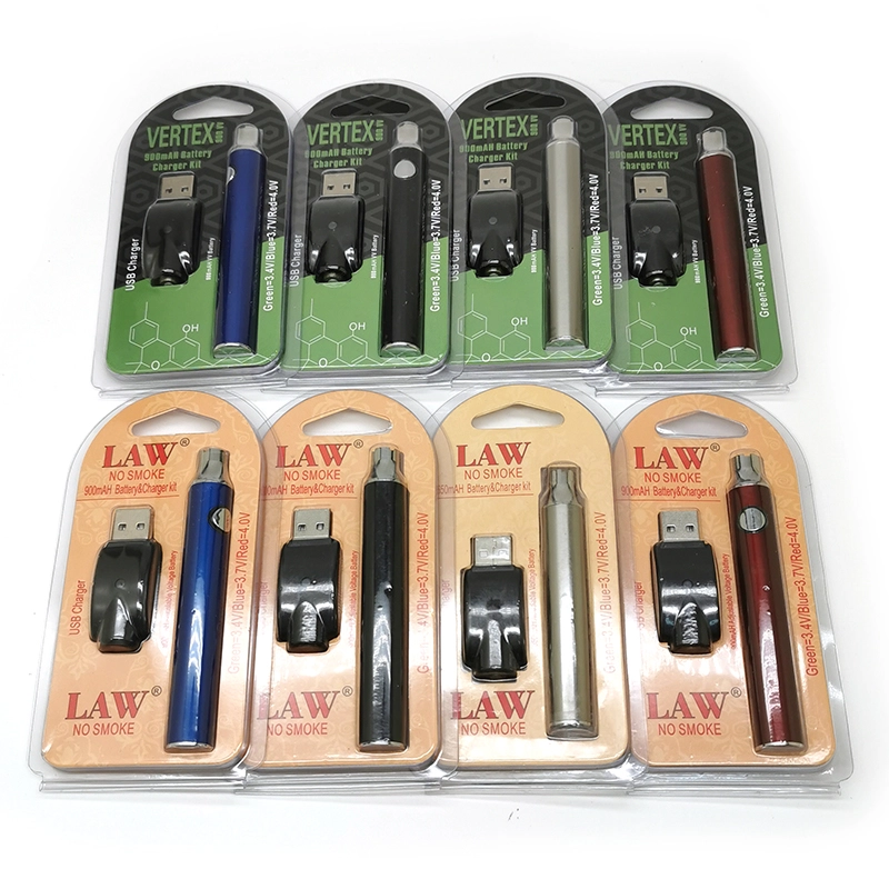 Vertex Law Battery Preheat 350mah Voltage Adjustable 9 Colors Batteries Fit for 510 Thread Tank 3 Packaging In Stock Vaper Pen
