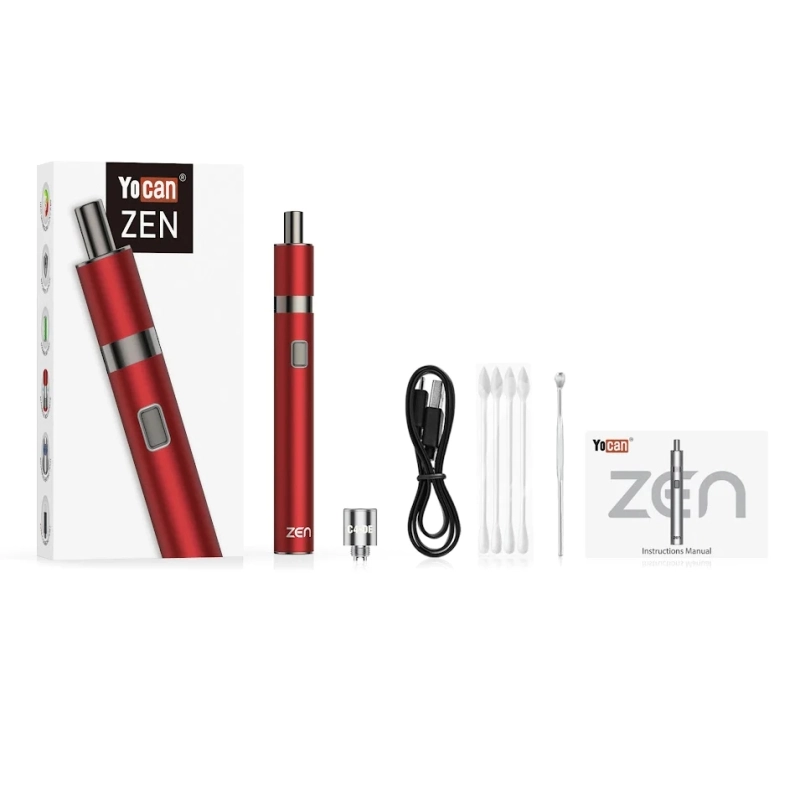 Yocan Zen Battery 650mAh Adjustable Voltage Wax Vaporizer Kits E-cigarette C4-DE Coil USB Charger Vape Pen