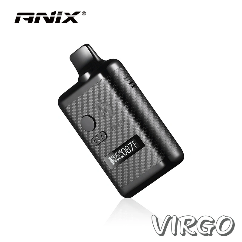 ANIX Virgo Kit Built-in 18400 High discharge Lithium Battery 1300mah Dry Herb Vaporizer LCD Screen 0.91' OLED Sceen E-cigarette Kit Vape Pen
