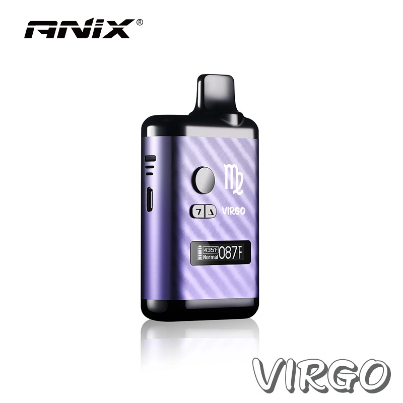 ANIX Virgo Kit Built-in 18400 High discharge Lithium Battery 1300mah Dry Herb Vaporizer LCD Screen 0.91' OLED Sceen E-cigarette Kit Vape Pen
