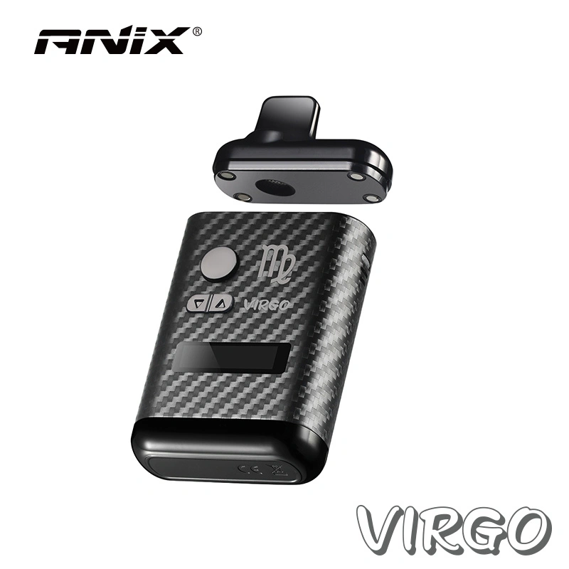 ANIX Virgo Kit Built-in 18400 High discharge Lithium Battery 1300mah Dry Herb Vaporizer LCD Screen 0.91' OLED Sceen E-cigarette Kit Vape Pen