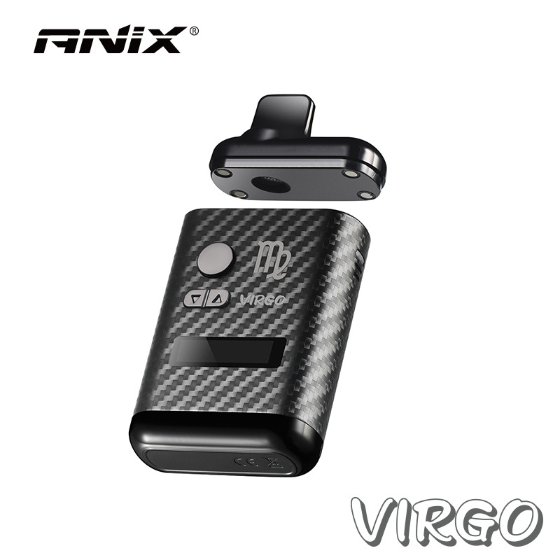 ANIX Virgo Kit Built-in 18400 High discharge Lithium Battery 1300mah Dry Herb Vaporizer LCD Screen 0.91' OLED Sceen E-cigarette Kit Vape Pen