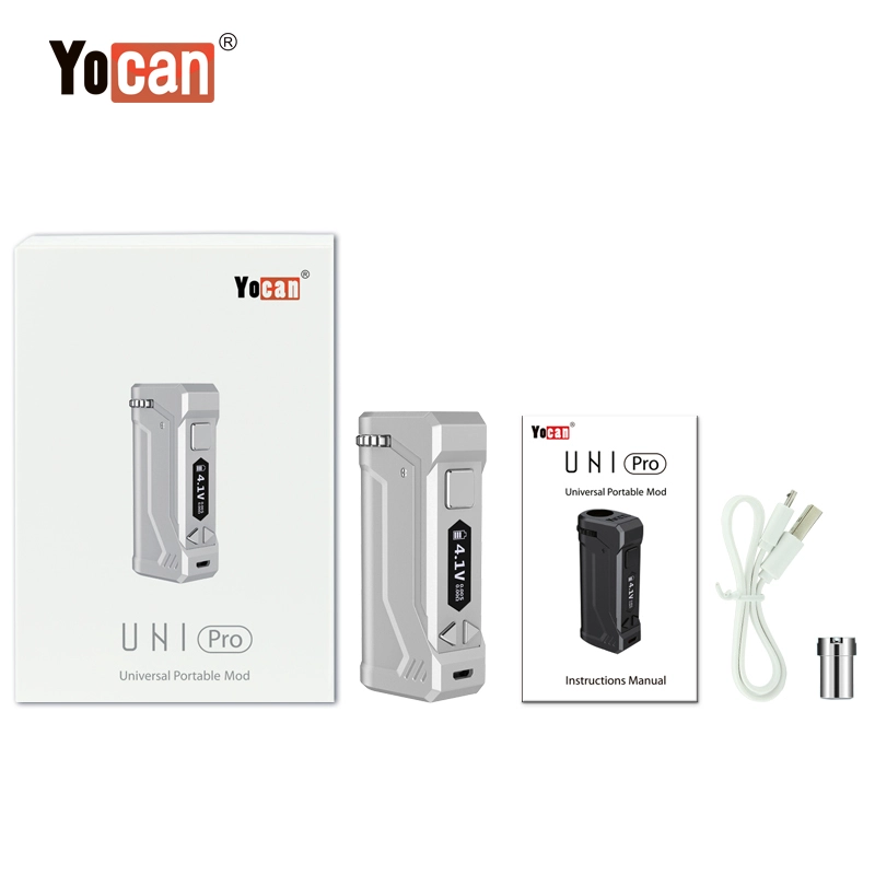 Yocan UNI Pro Box Mod E-cigarette Kits 650mAh Box Mod Variable Voltage Battery With 10 SEC Preheat Function