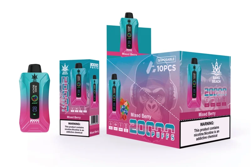 Bang Beach 20000 Puffs Smart Screen Vape Disposable Electronic Cigarettes Puff 20k Prefilled Pod