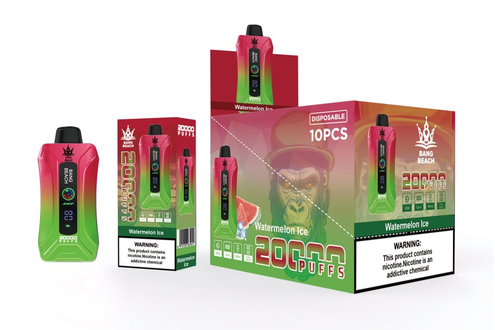 Bang Beach 20000 Puffs Smart Screen Vape Disposable Electronic Cigarettes Puff 20k Prefilled Pod