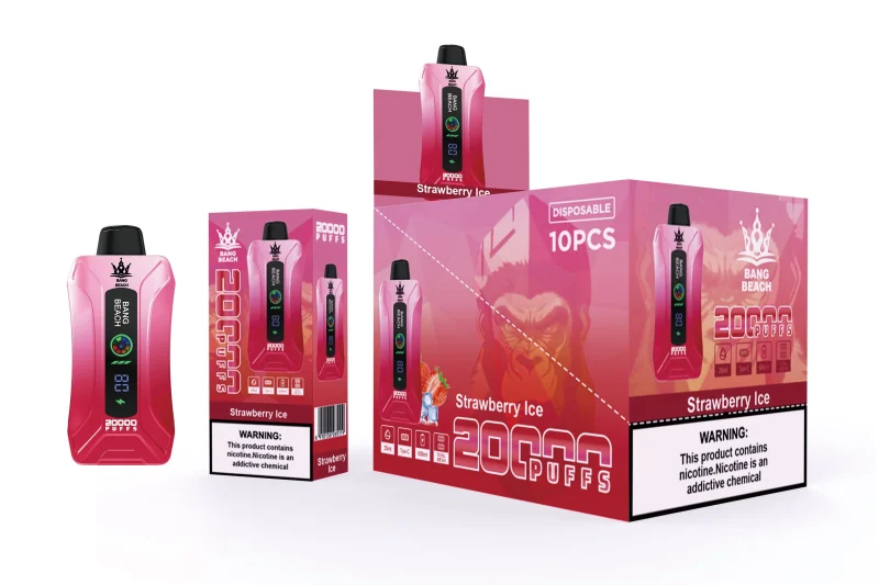 Bang Beach 20000 Puffs Smart Screen Vape Disposable Electronic Cigarettes Puff 20k Prefilled Pod