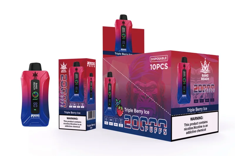 Bang Beach 20000 Puffs Smart Screen Vape Disposable Electronic Cigarettes Puff 20k Prefilled Pod