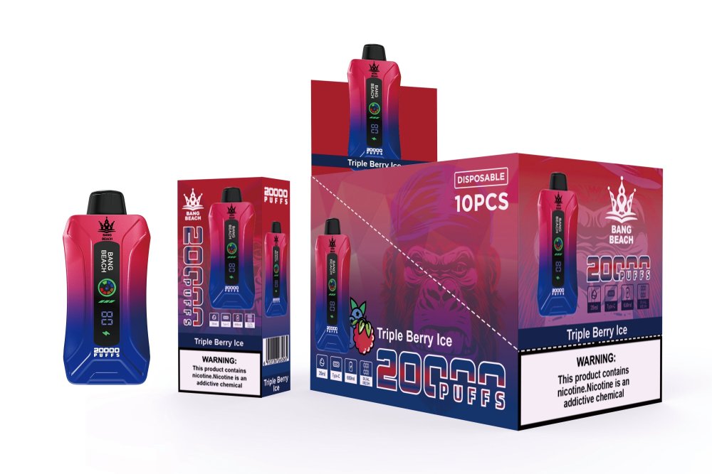 Bang Beach 20000 Puffs Smart Screen Vape Disposable Electronic Cigarettes Puff 20k Prefilled Pod