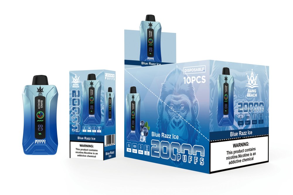 Bang Beach 20000 Puffs Smart Screen Vape Disposable Electronic Cigarettes Puff 20k Prefilled Pod