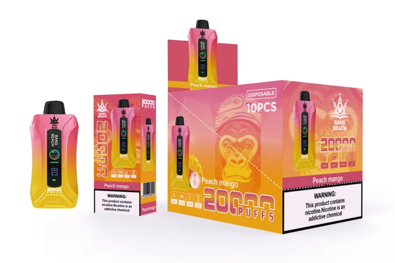 Bang Beach 20000 Puffs Smart Screen Vape Disposable Electronic Cigarettes Puff 20k Prefilled Pod