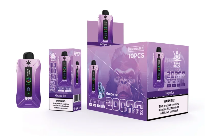 Bang Beach 20000 Puffs Smart Screen Vape Disposable Electronic Cigarettes Puff 20k Prefilled Pod