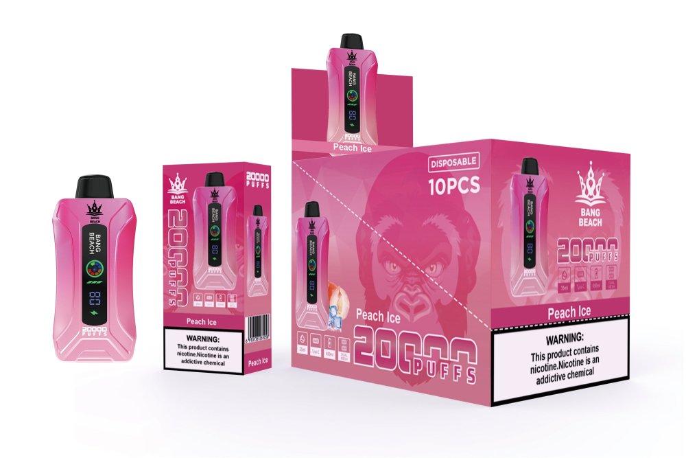 Bang Beach 20000 Puffs Smart Screen Vape Disposable Electronic Cigarettes Puff 20k Prefilled Pod