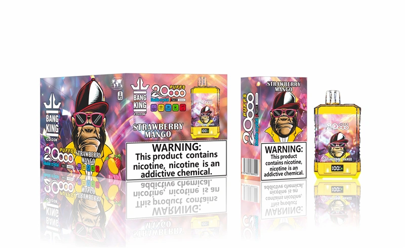 Bang King 20000 Puffs Double Crystal Vape Disposable Electronic Cigarettes Smart Screen Puff 20k Prefilled Pod