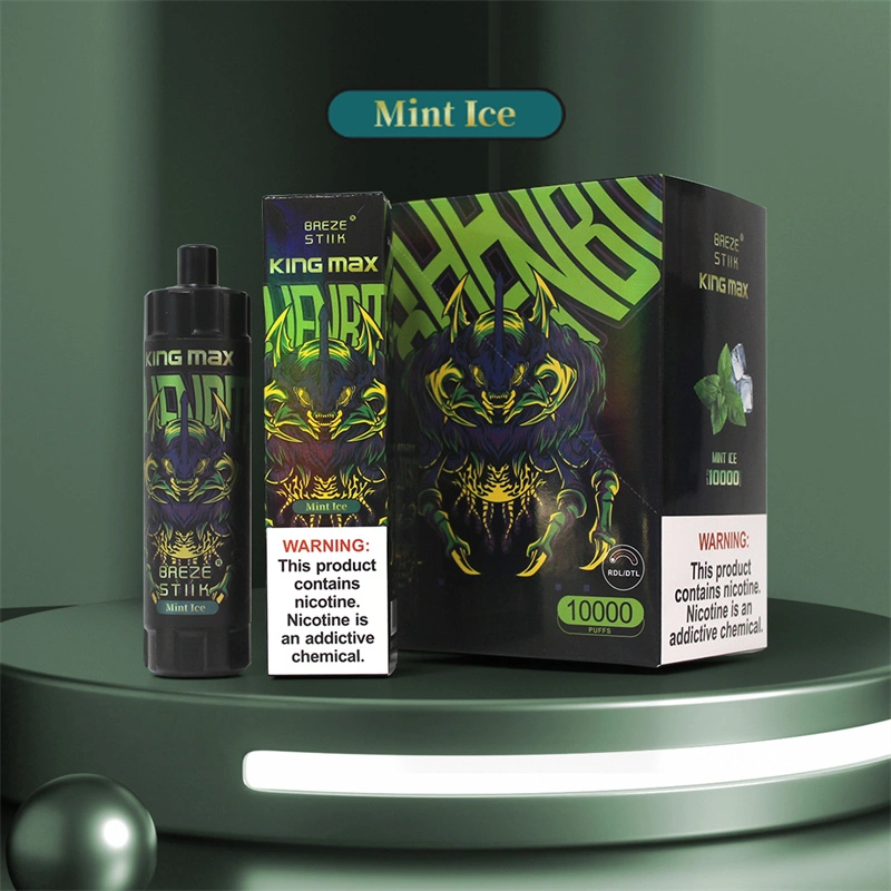 Breze Stiik Kingmax 10000 Puffs Vape Disposable Electronic Cigarettes Puff 10k 0% 1% 20ml Prefilled Pod Mesh Coil Sub-ohm Adjustable Airflow 850mah Rechargeable Battery Pen