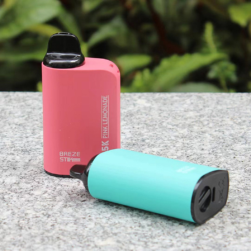 Breze Stiik Box Pro 5000 Puffs Vape Disposable Electronic Cigarettes Puff 5k 2% 5% 12ml Prefilled Pod Mesh Coil  Adjustable Airflow 950mah Rechargeable Battery Pen
