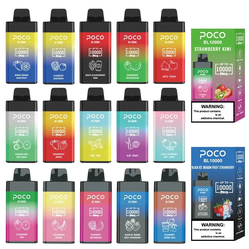 EU USA Warehouse POCO BL10000 Puffs Electronic Cigarette Wholesale Disposable Vape Airflow Adjustable 20ML Mesh Coil Pod 650mah Rechargeable Vaper Pen