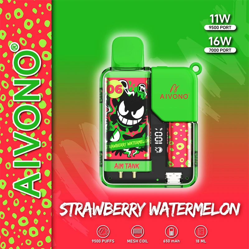 AIVONO Aim Tank 9500 Puffs Vape Disposable Electronic Cigarettes Puff 9.5k Pod LED Display
