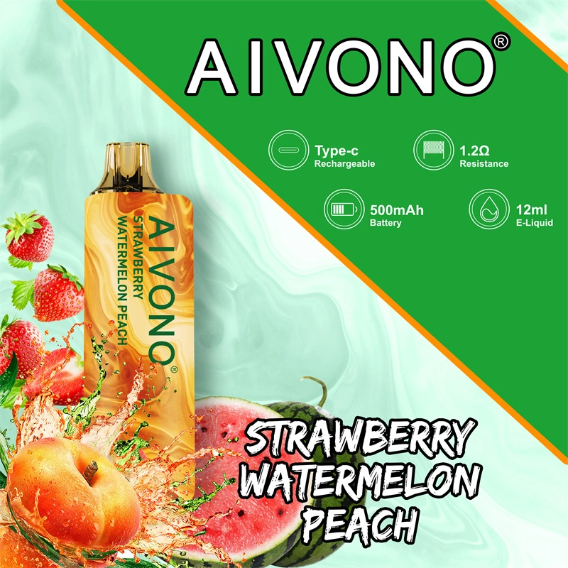 Aivono Aim Gun 7000 Puffs Vape Disposable Wholesale Electronic Cigarettes Puff 7k 0% 2% 3% 5% 12ml Pod 1.2ΩMesh Coil 500mah Rechargeable Battery Pen