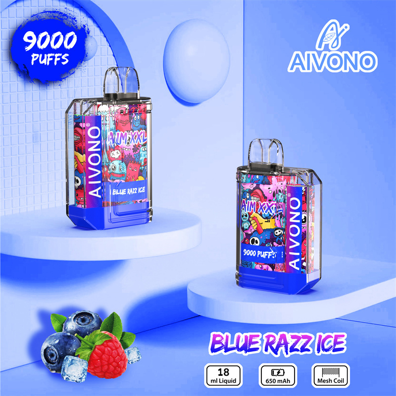 Aivono Aim XXL 9000 Puffs Vape Disposable Electronic Cigarettes Puff 9k 0% 2% 3% 5% 18ml Pod 1.2ΩMesh Coil 650mah Rechargeable Battery Pen