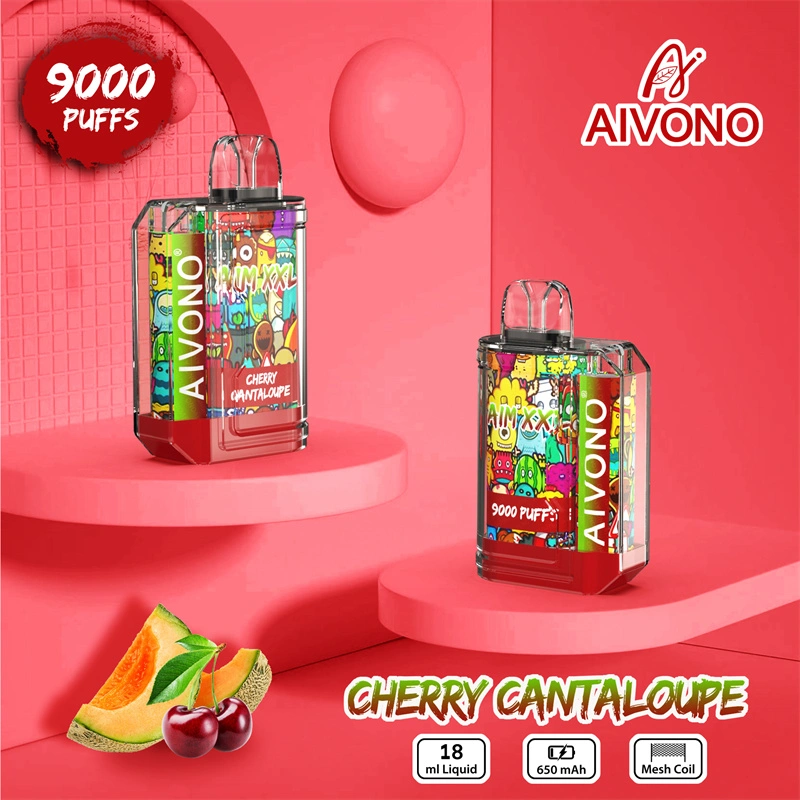 Aivono Aim XXL 9000 Puffs Vape Disposable Electronic Cigarettes Puff 9k 0% 2% 3% 5% 18ml Pod 1.2ΩMesh Coil 650mah Rechargeable Battery Pen