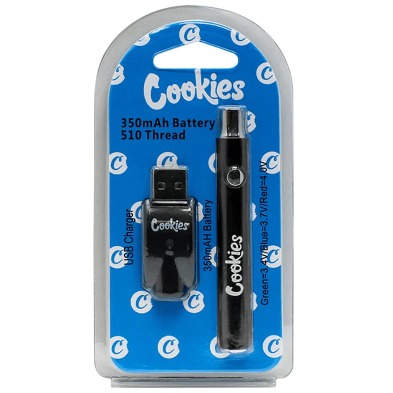 Cookies 350 mAh Preheating Battery Adjustable Voltage With USB Charger Fit For 510 Thread