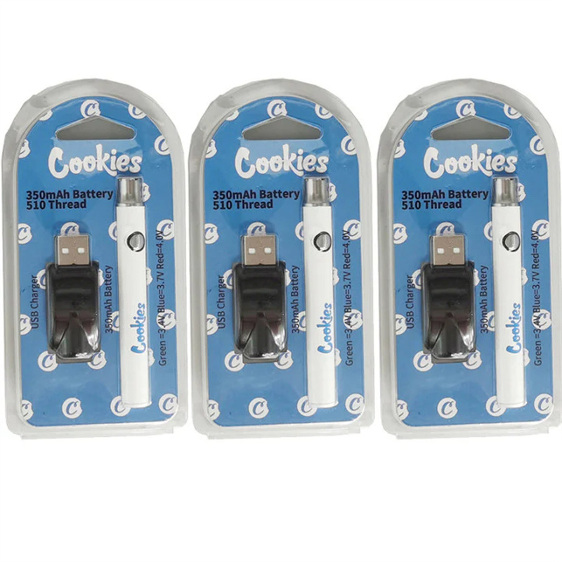 Cookies 350 mAh Preheating Battery Adjustable Voltage With USB Charger Fit For 510 Thread