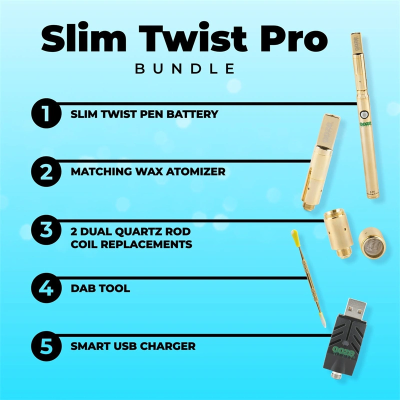 Ooze Slim Twist Pro 510 Thread Battery + Atomizer Kit
