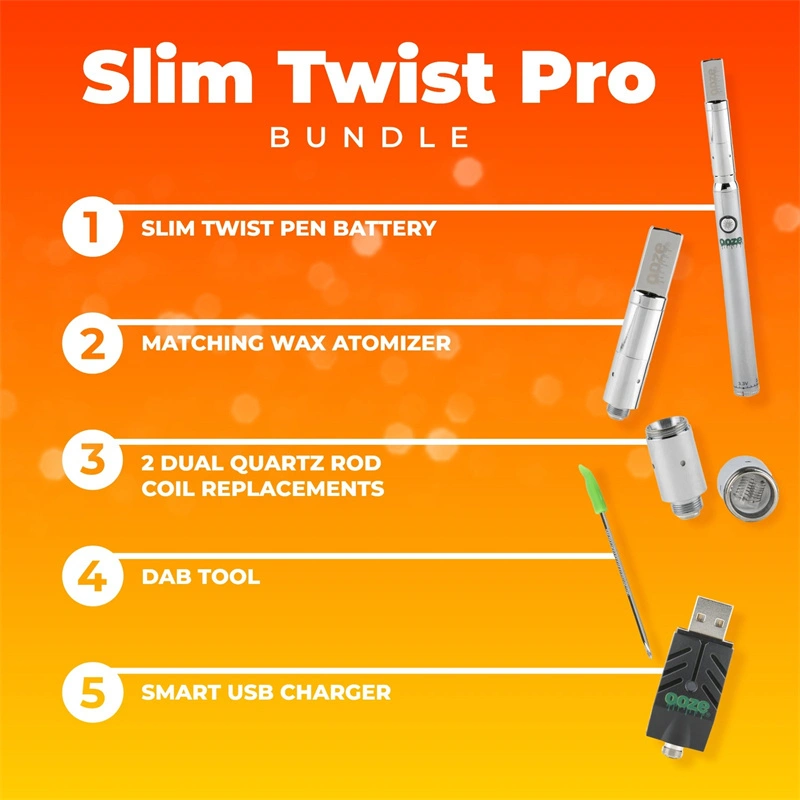 Ooze Slim Twist Pro 510 Thread Battery + Atomizer Kit