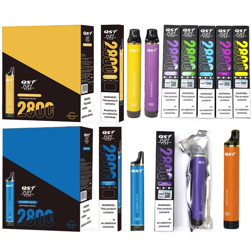 QST Puff Flex 2800 Puffs Vape Disposable Wholesale Electronic Cigarettes 0% 2% 3% 5% 8 ml Pod 850mah Battery Pen