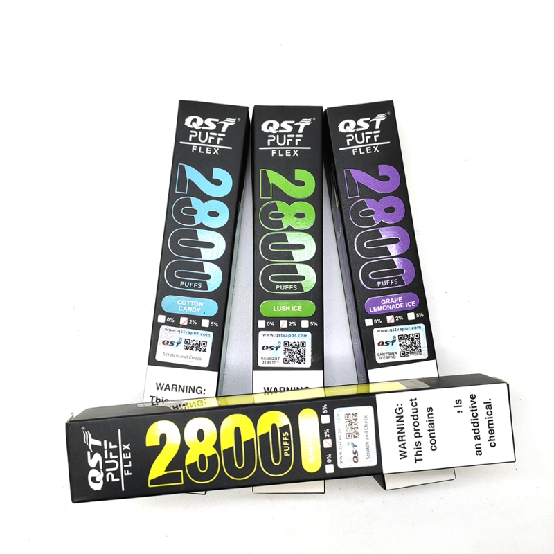 QST Puff Flex 2800 Puffs Vape Disposable Wholesale Electronic Cigarettes 0% 2% 3% 5% 8 ml Pod 850mah Battery Pen