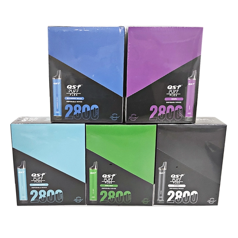 QST Puff Flex 2800 Puffs Vape Disposable Wholesale Electronic Cigarettes 0% 2% 3% 5% 8 ml Pod 850mah Battery Pen