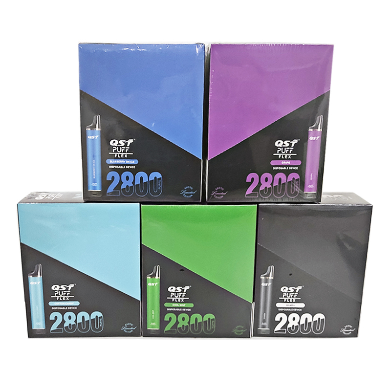 QST Puff Flex 2800 Puffs Vape Disposable Wholesale Electronic Cigarettes 0% 2% 3% 5% 8 ml Pod 850mah Battery Pen